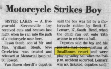 Maplewood Resort (Smallbones Resort) - July 1976 Motorcycle Accident